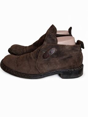 Geoffredo Fantini Brown Suede Chuka, Ankle! Vintage Flat Boots 10/40